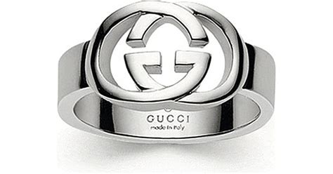 silver gucci loggo|gucci 925 silver ring.